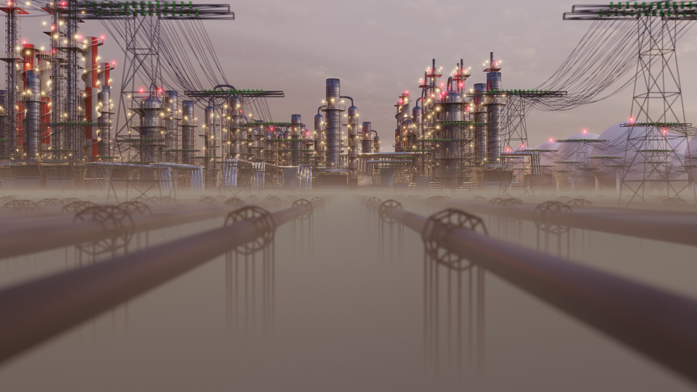 Oil refinery industrial plant