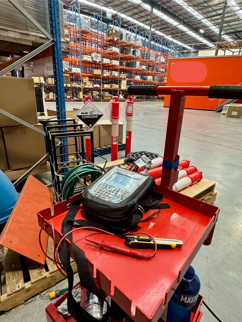 Interior of a warehouse. 3d illustration