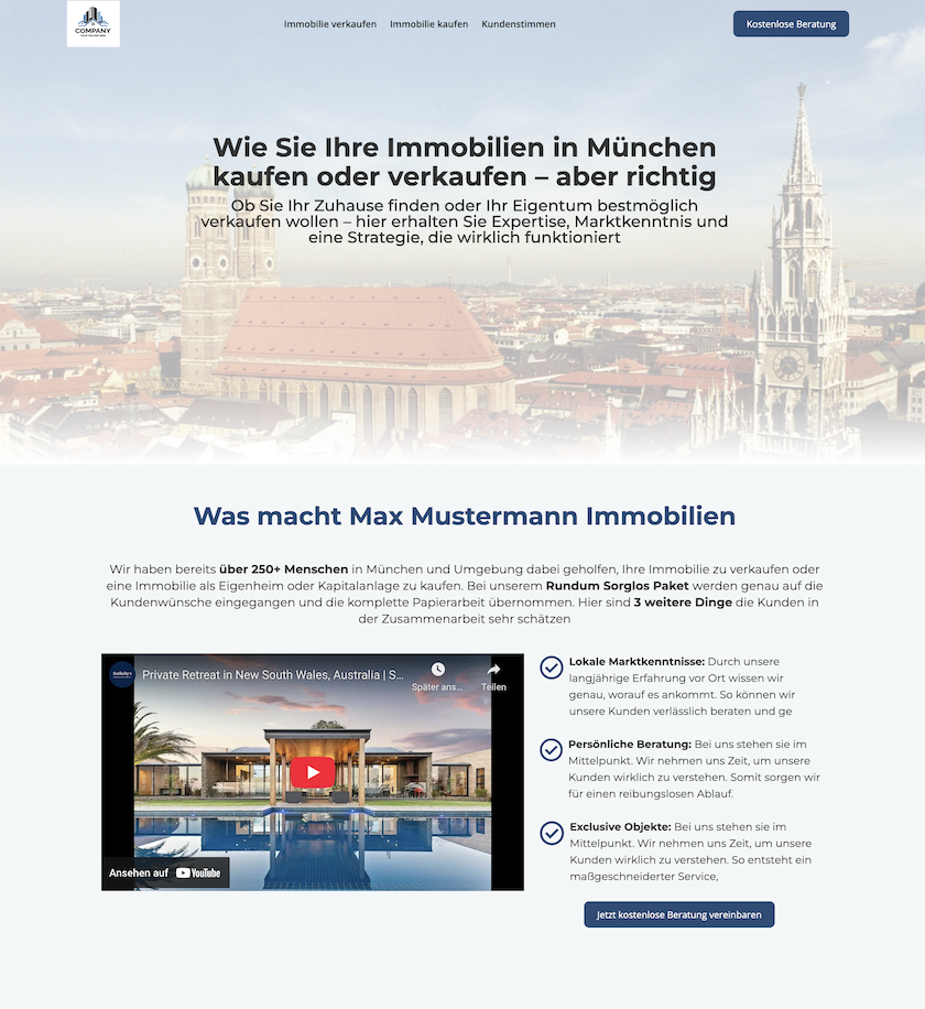 Premium Business Website Beispiel