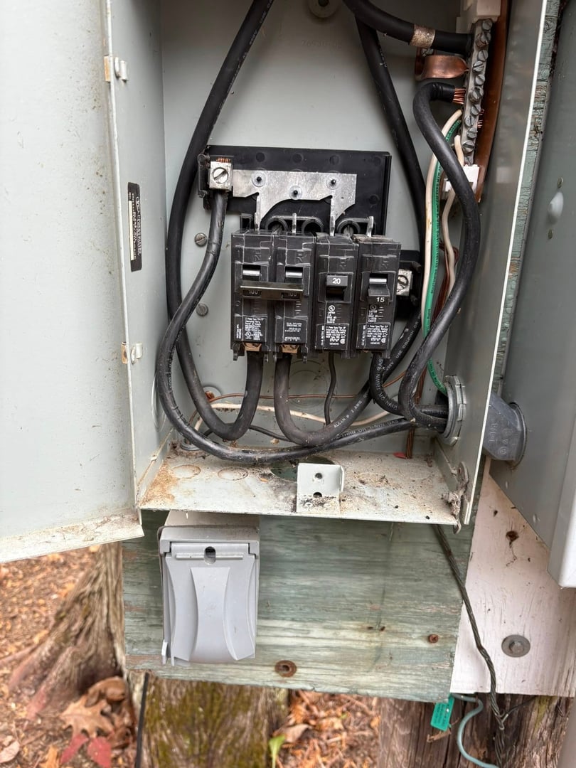 Electrical main after same-day repair