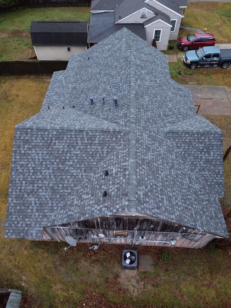 Completed roofing project