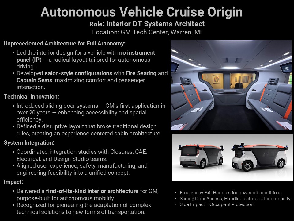 Cruise Origin Autonomous Vehicle