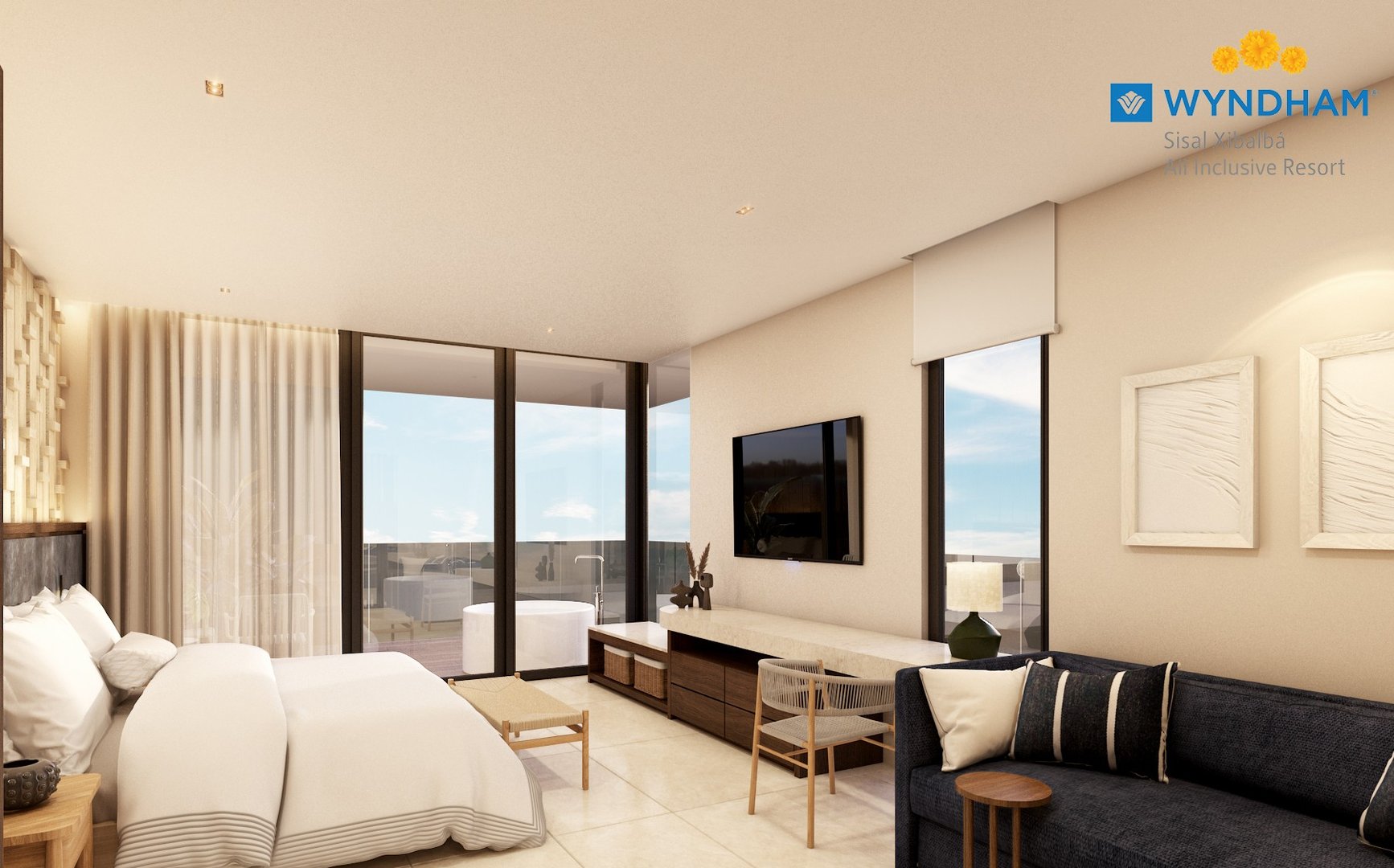 Habitación con balcón Wyndham Xibalbá