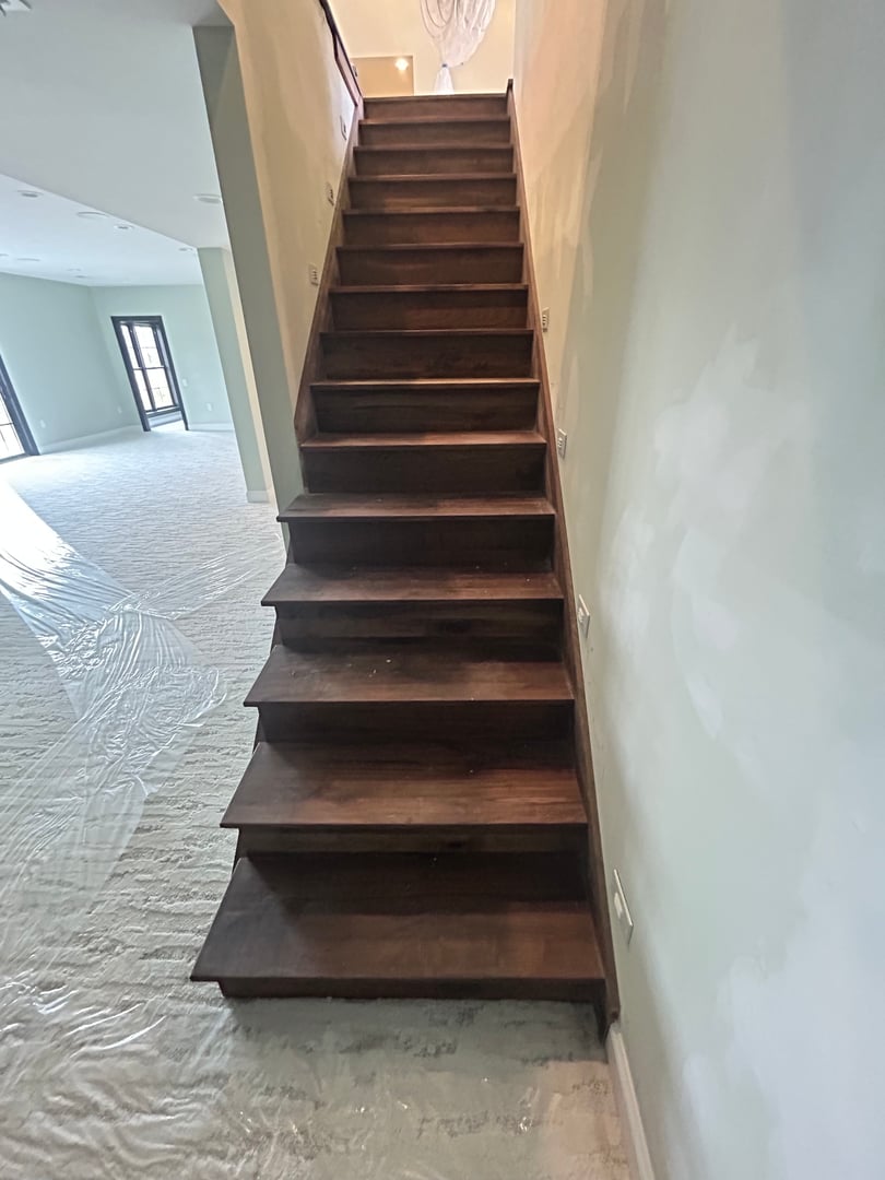 Hardwood stair treads and risers