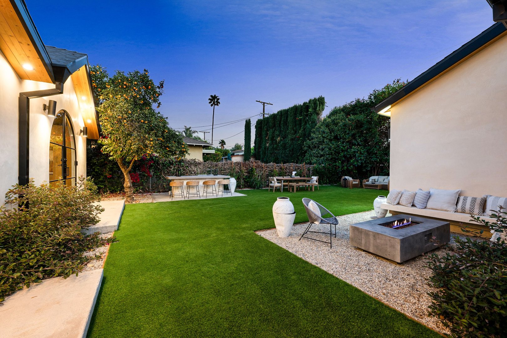 Fire pit and outdoor seating