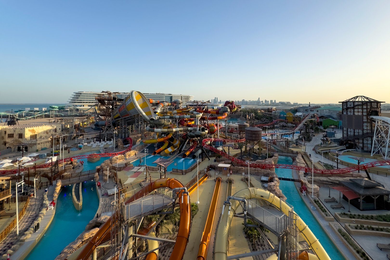 Lusail, Qatar - July 10, 2024: Meryal Waterpark Lusail Qetaifan Island Qatar