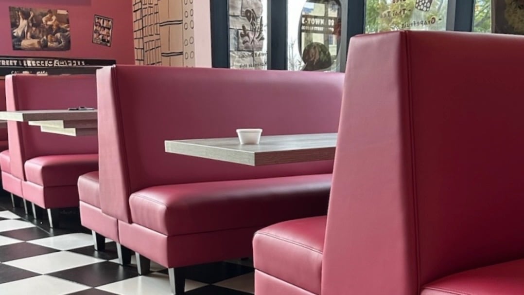 A & M Upholstery booth project
