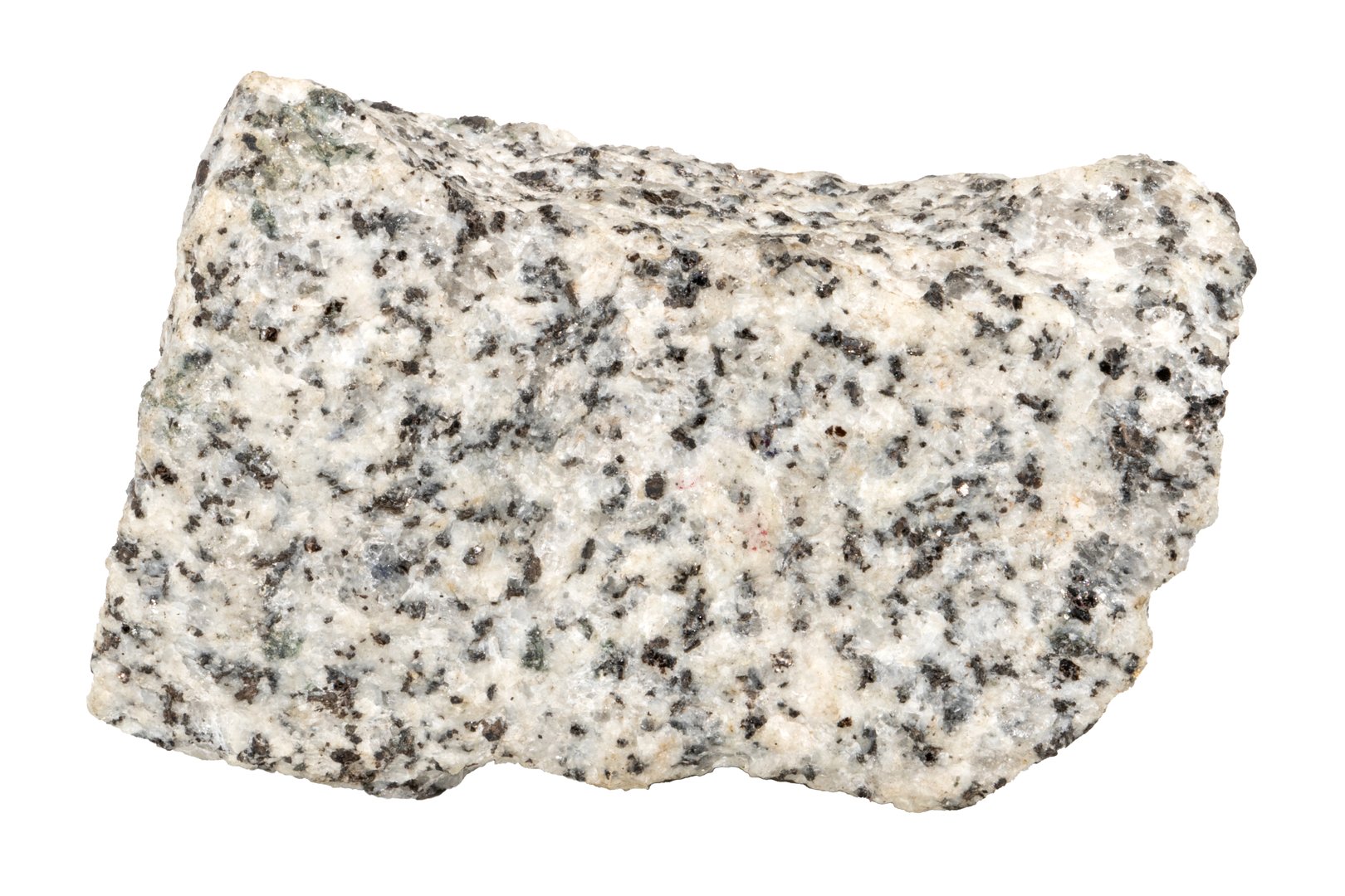 Close-up of Granite mineral, isolated on white background