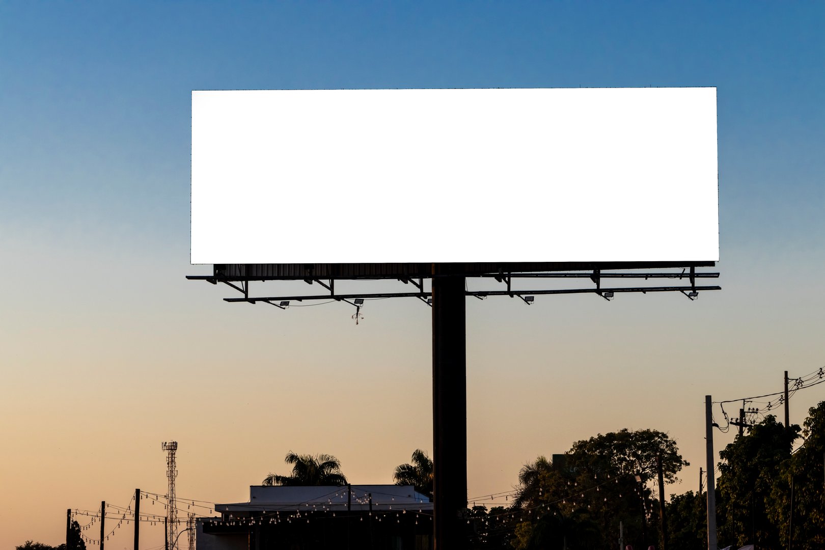 Blank billboard mockup ready for new ad in Brazil