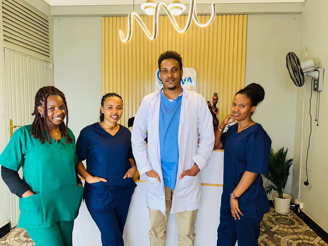 Dental care professional with patient