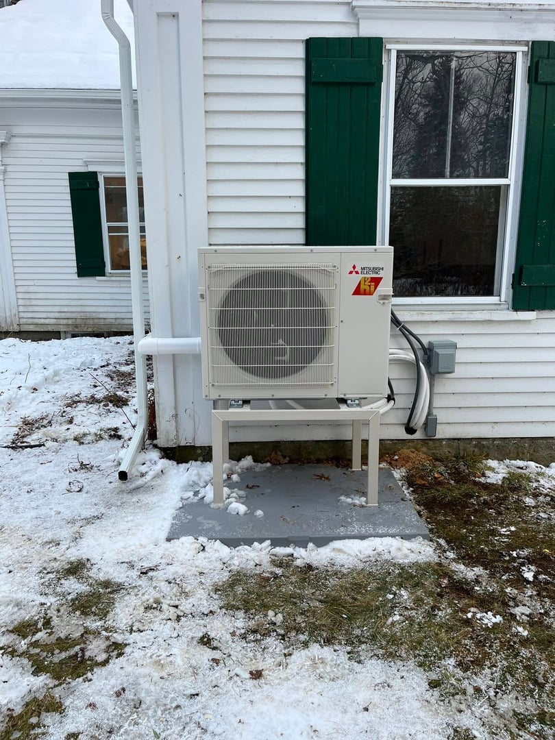 Modern heat pump installation