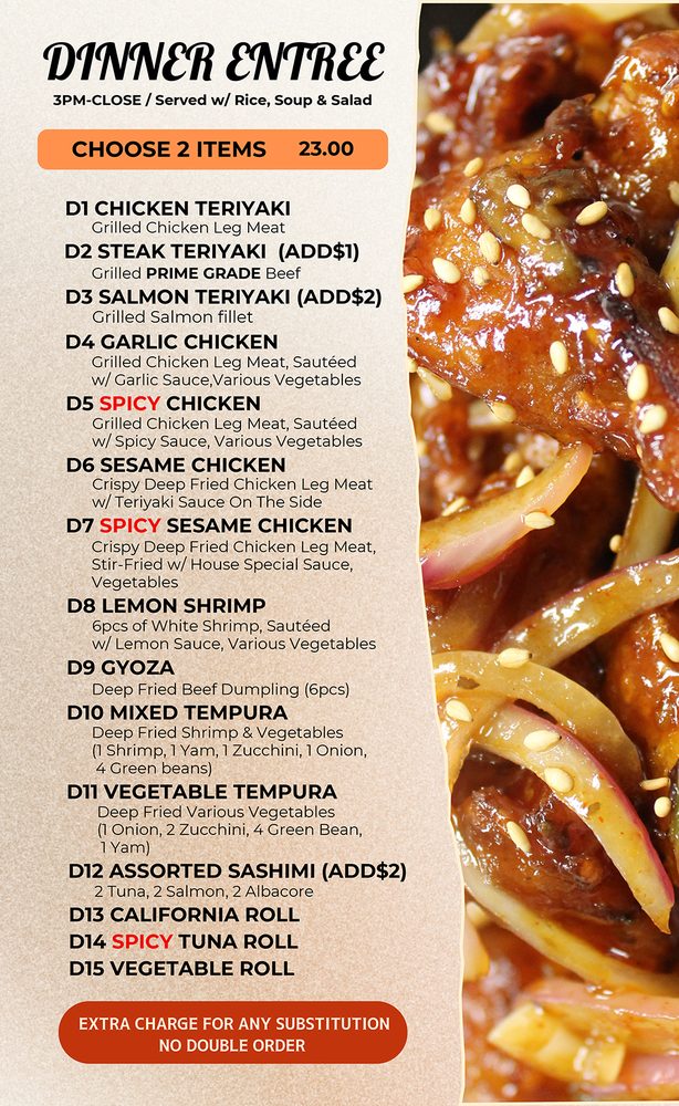 Kuu Sushi Menu Page 4