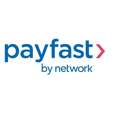 Logo of "payfast by network" with "payfast" in blue and red, and "by network" in smaller blue text beneath.
