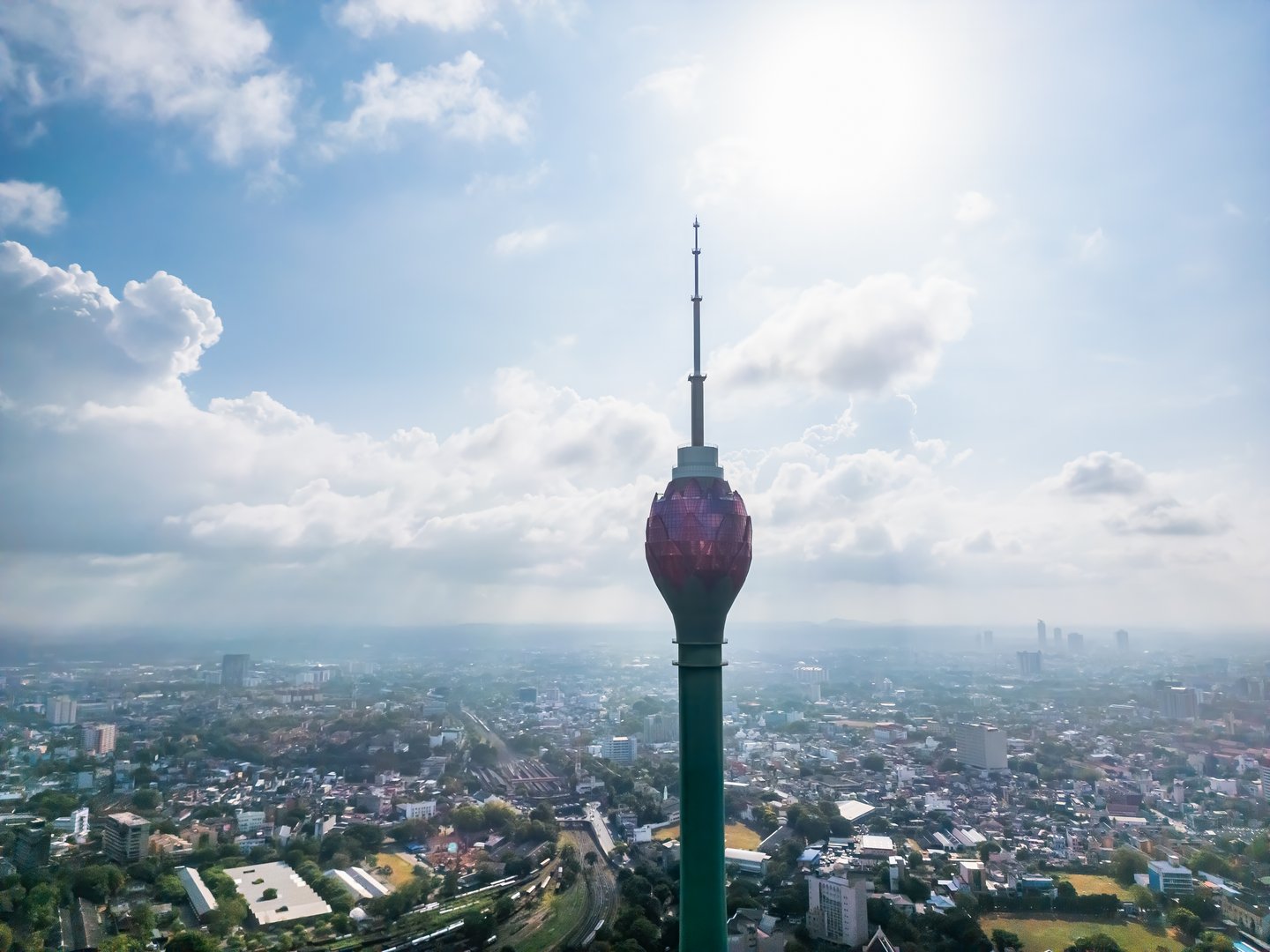 The Lotus Tower, a modern architectural icon in Colombo, stands tall above the city skyline. Ideal for tourism, technology, telecommunications, and landmark branding in Sri Lanka.