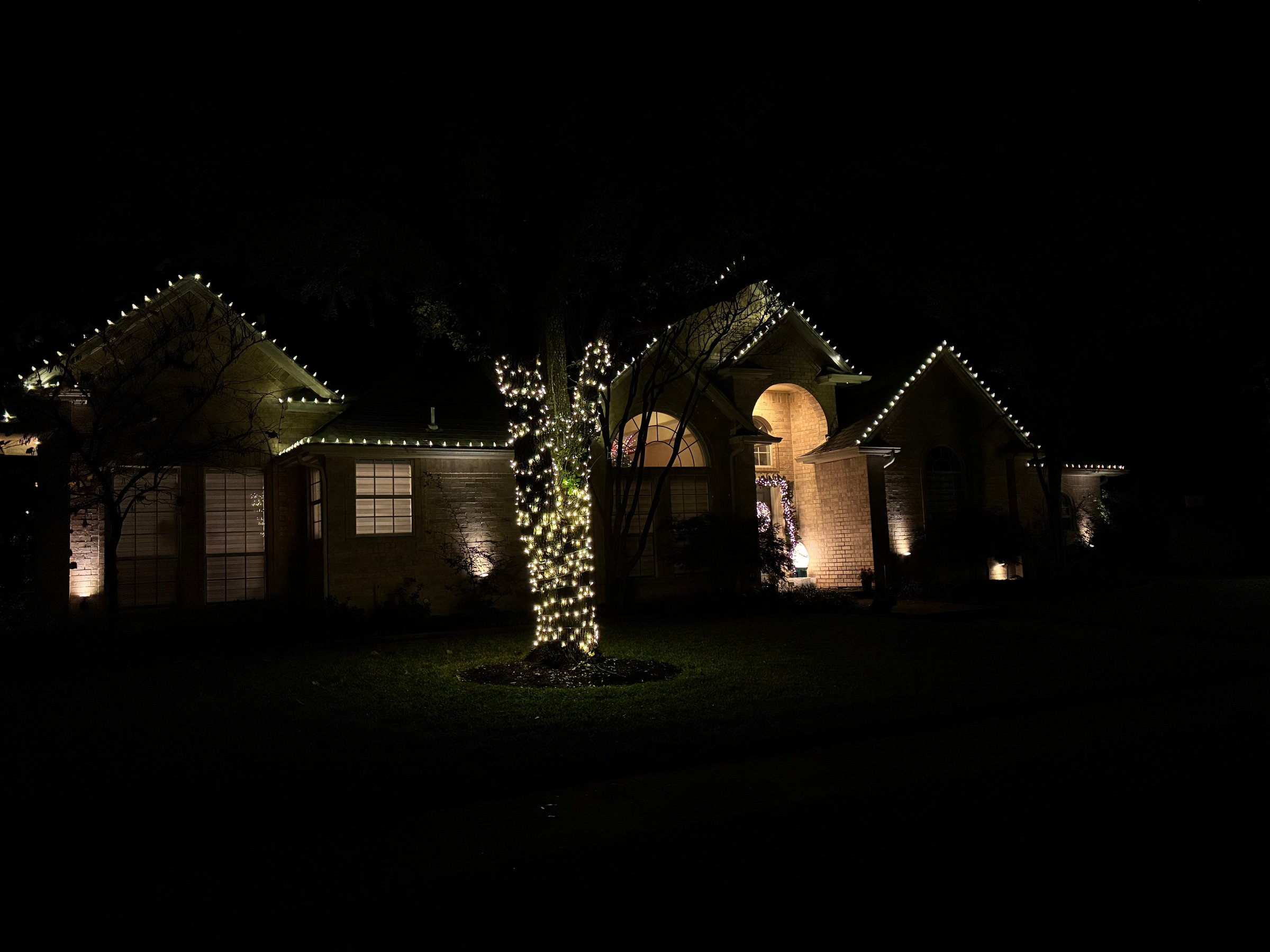 Professional Christmas lighting installation by J&S Custom Lighting