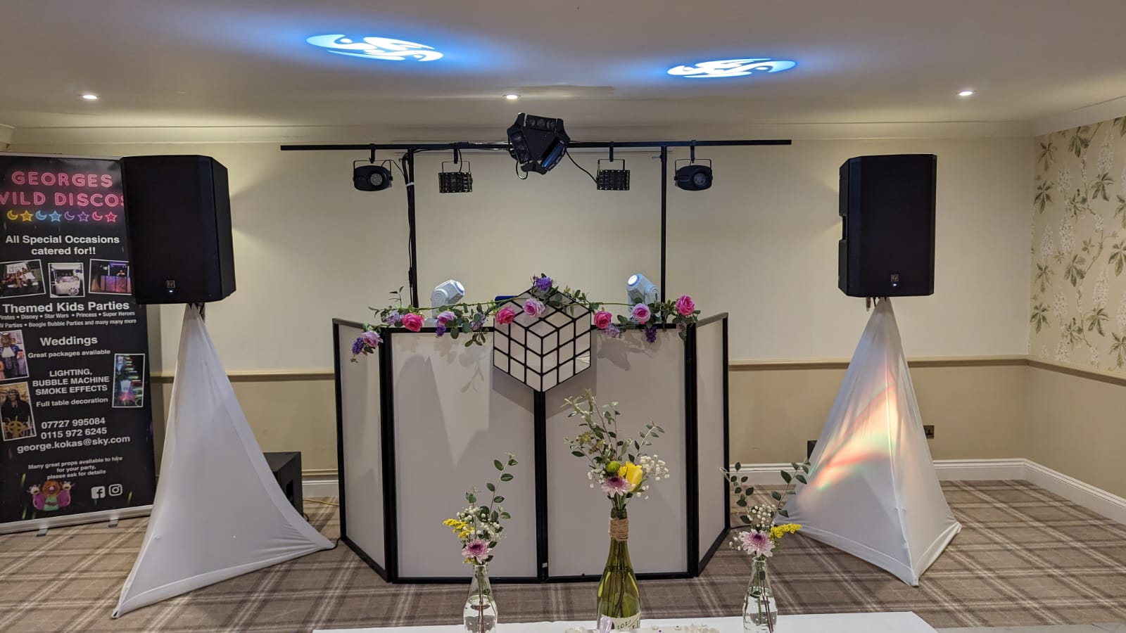 George DJing at event