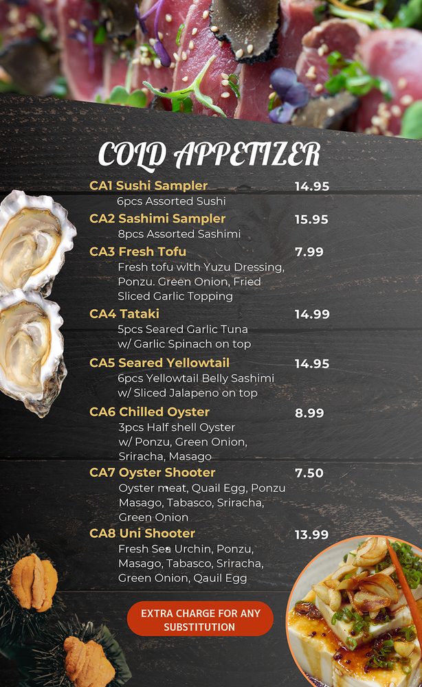 Kuu Sushi Menu Page 7