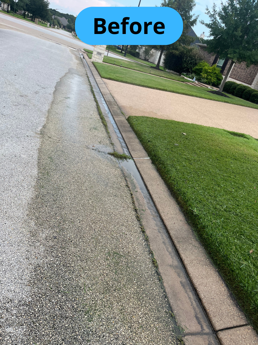 Before pressure washing