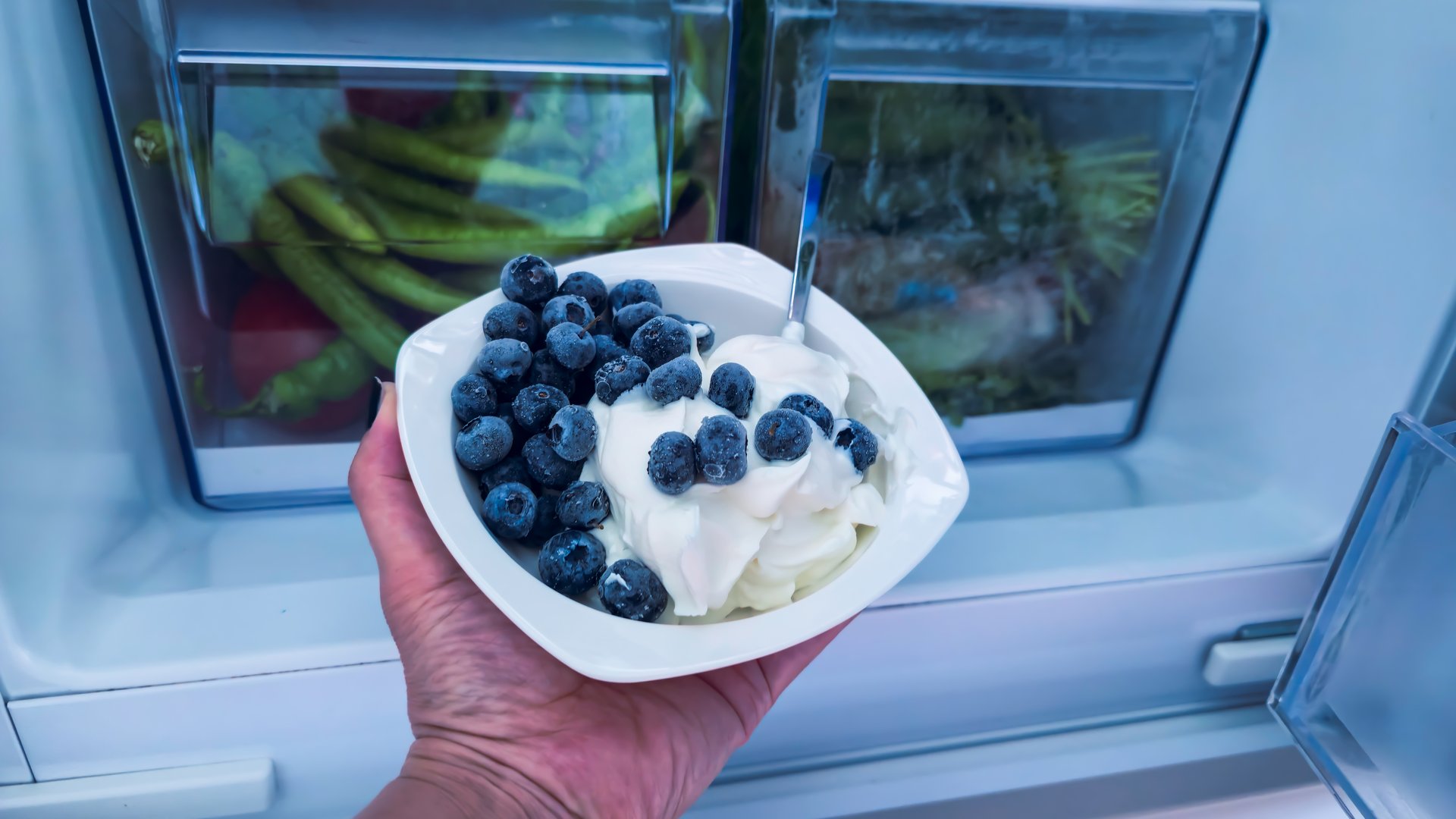 Keto yogurt with blueberries - dairy-free sugar-free dessert recipes and paleo sweet treats at sugarfree.space