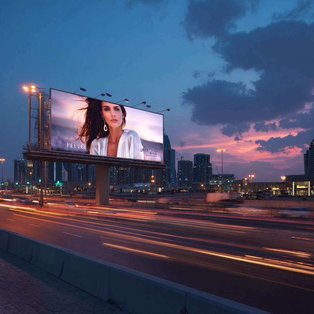 Large-format billboard on a major highway