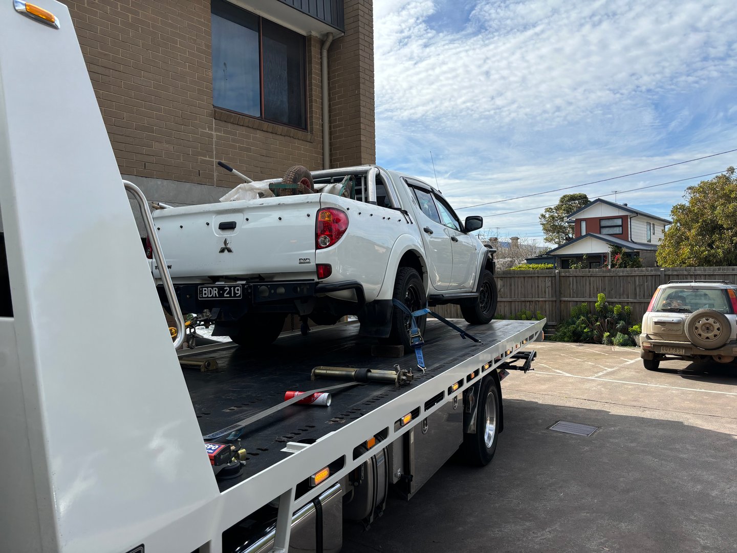 Trade towing service vehicle