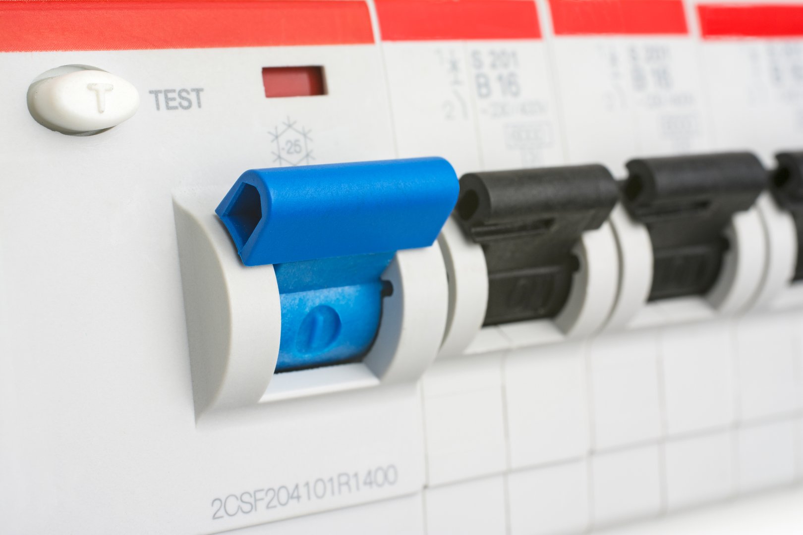 Close-up of a circuit breaker