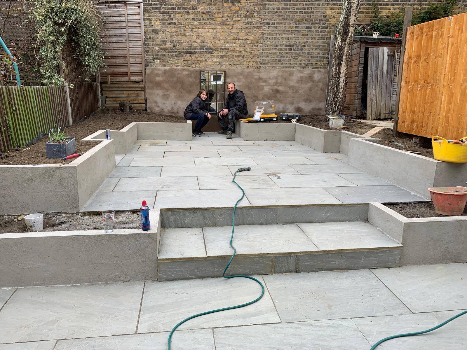 After landscaping work completed