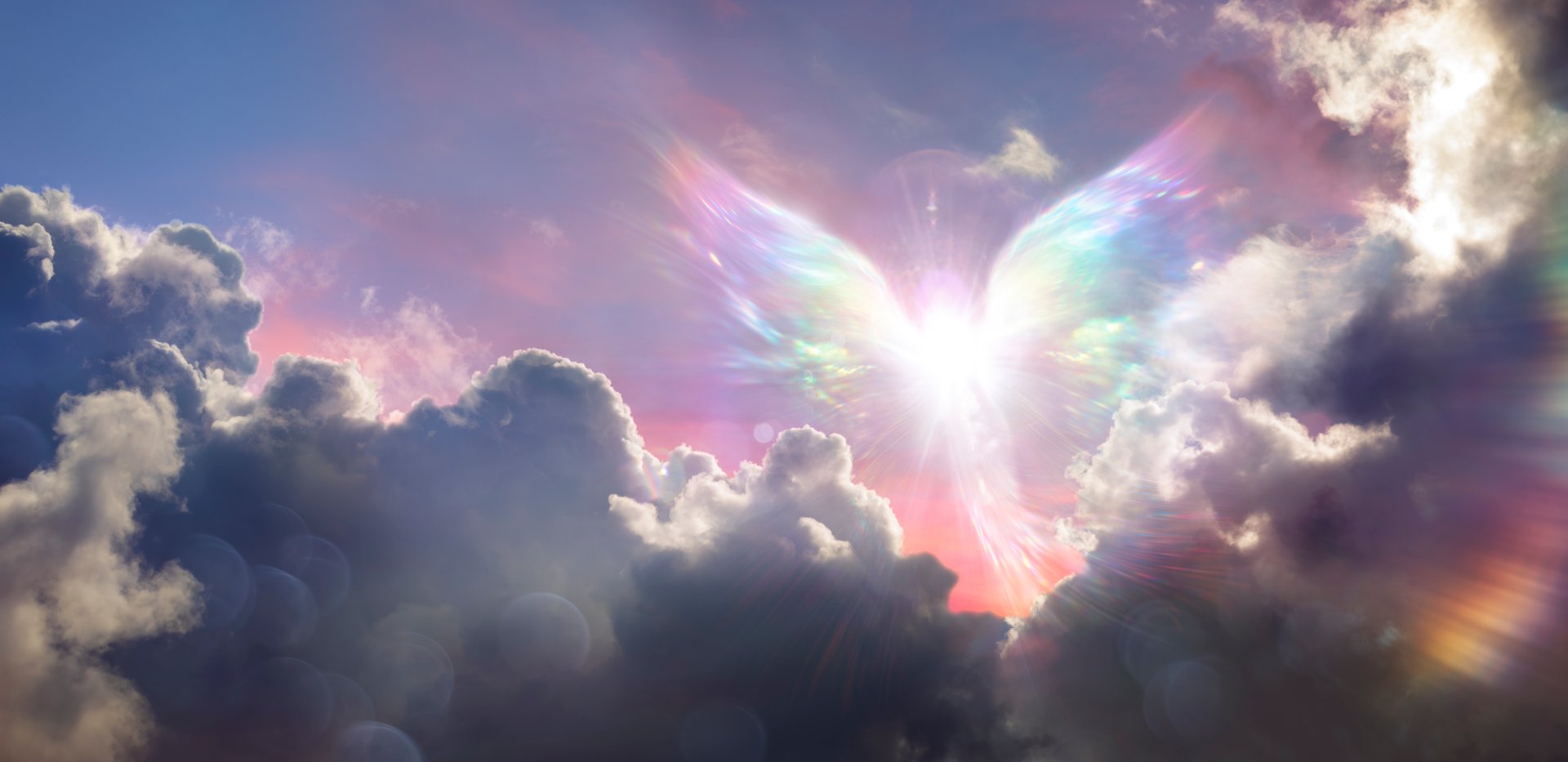Angel With Heavenly Wings - Afterlife Concept
