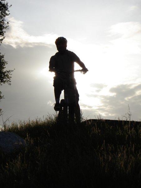 Mountain biker on trail