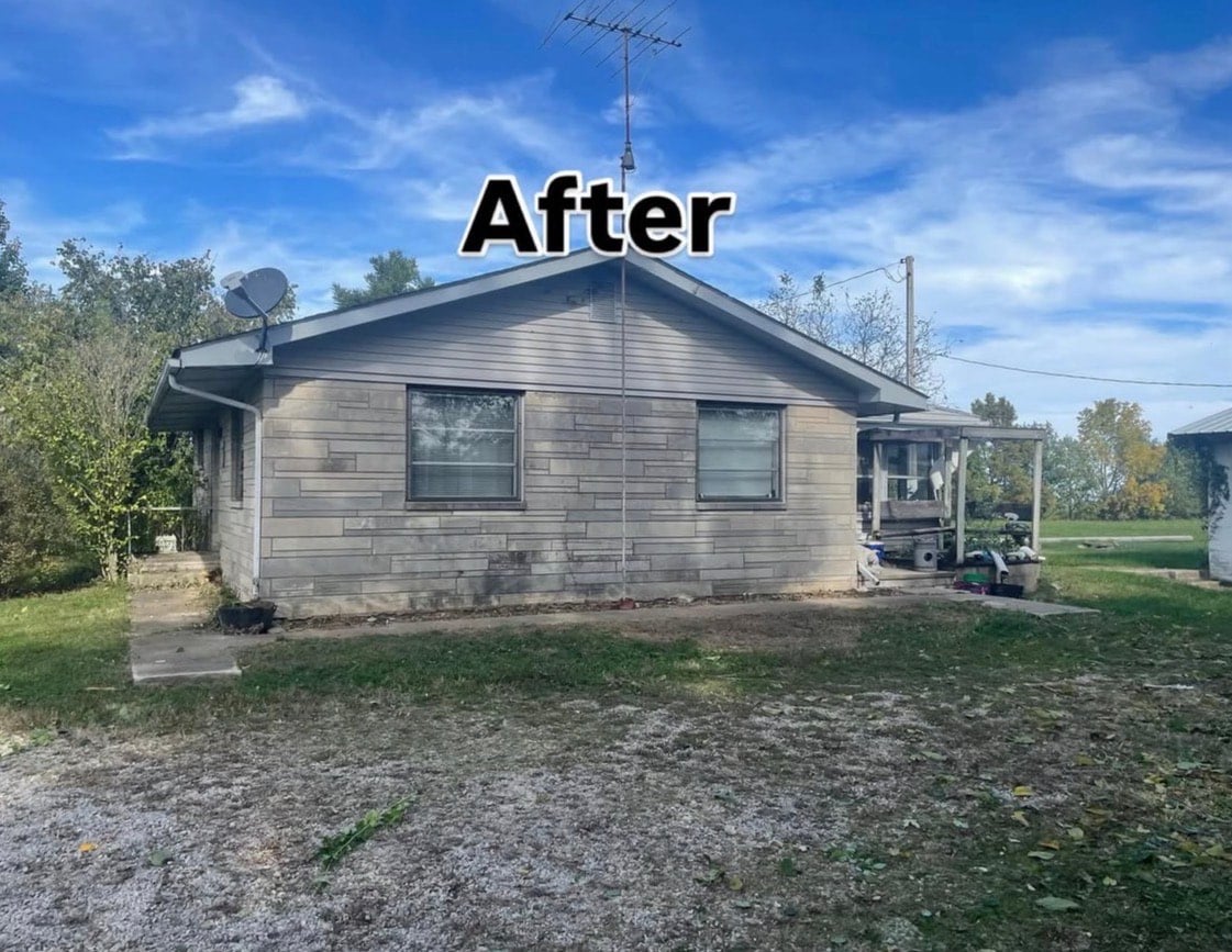 After landscaping transformation