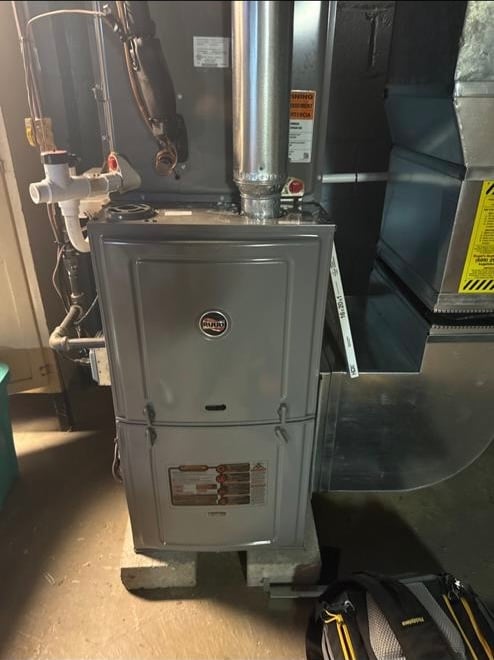 Old RUUD furnace before replacement