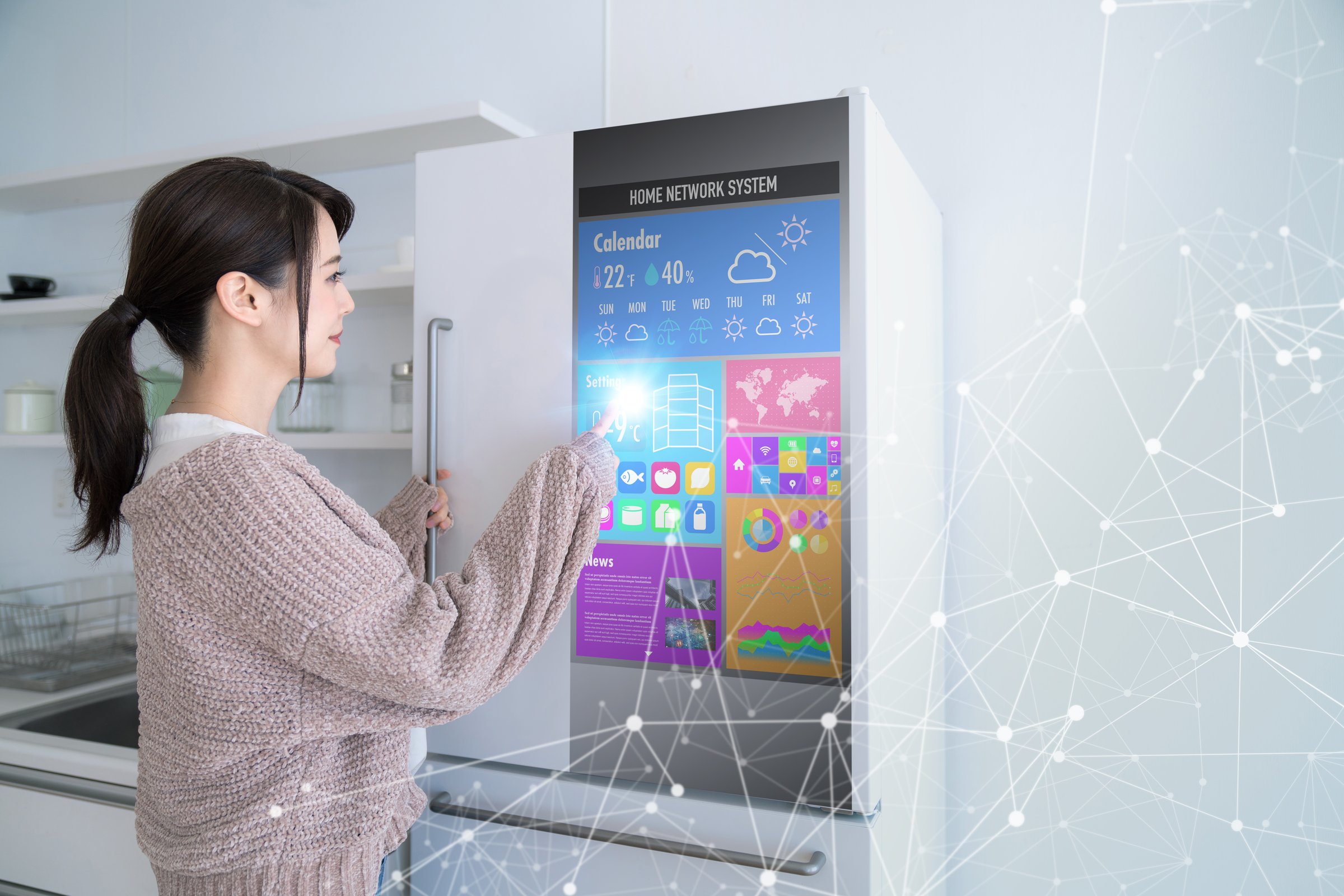 Smart refrigerator concept.