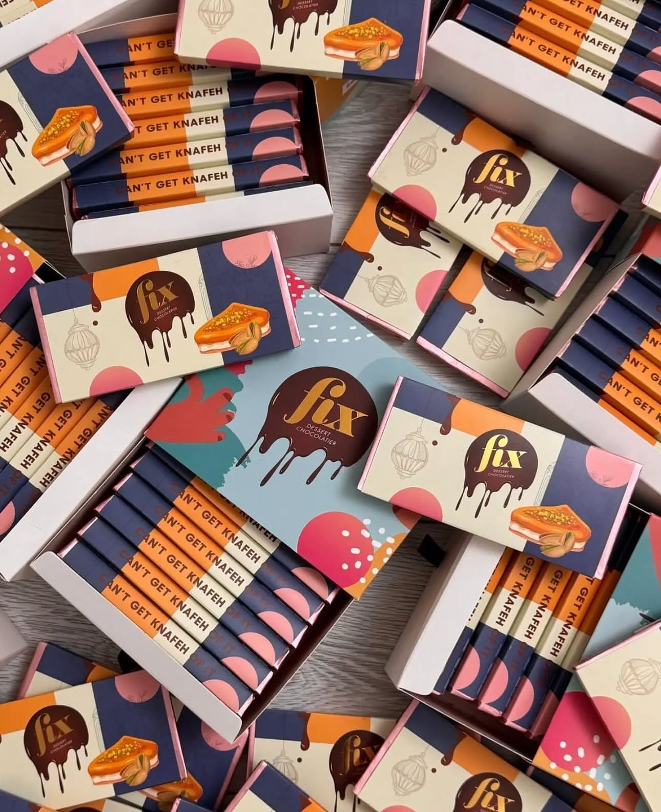 Pack Of 6 FIX Can't Get Knafeh Of It Hero The Original Dubai Chocolate