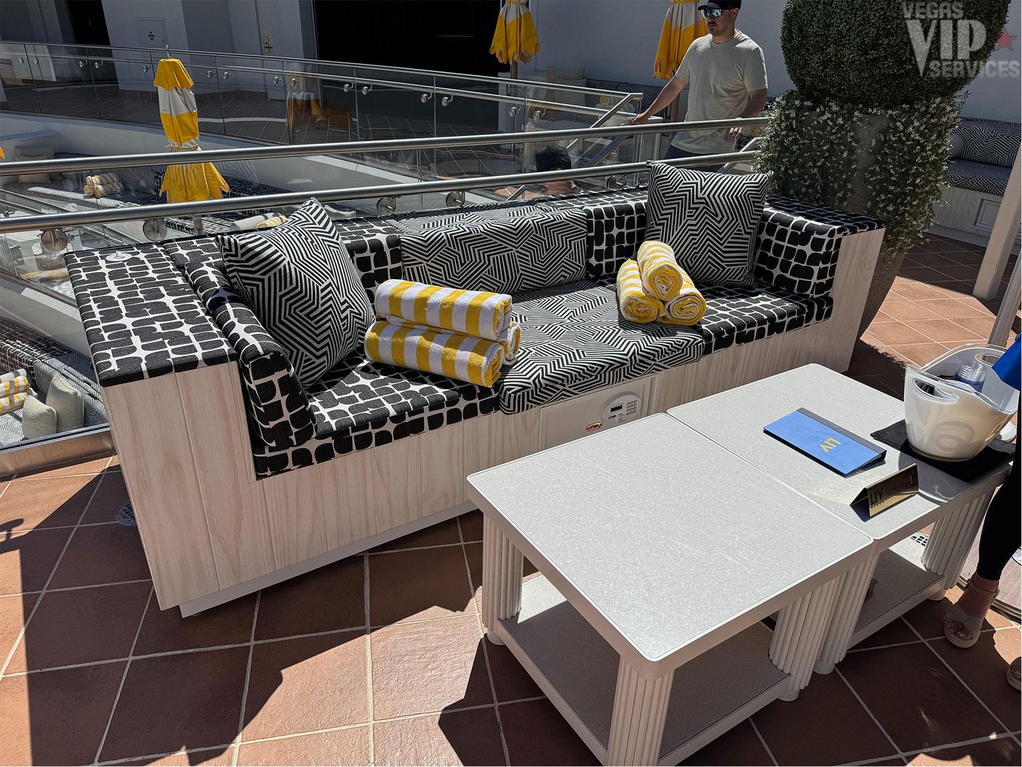 Beach couch VIP experience