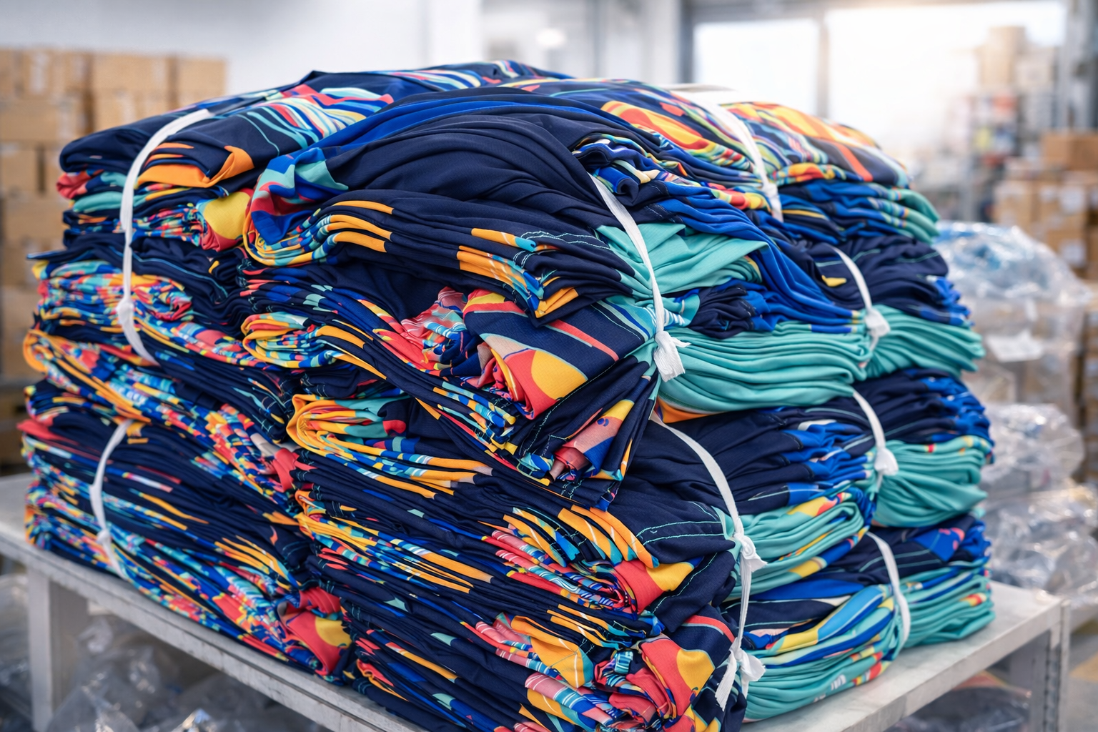 Paquetes de playeras listos para envío