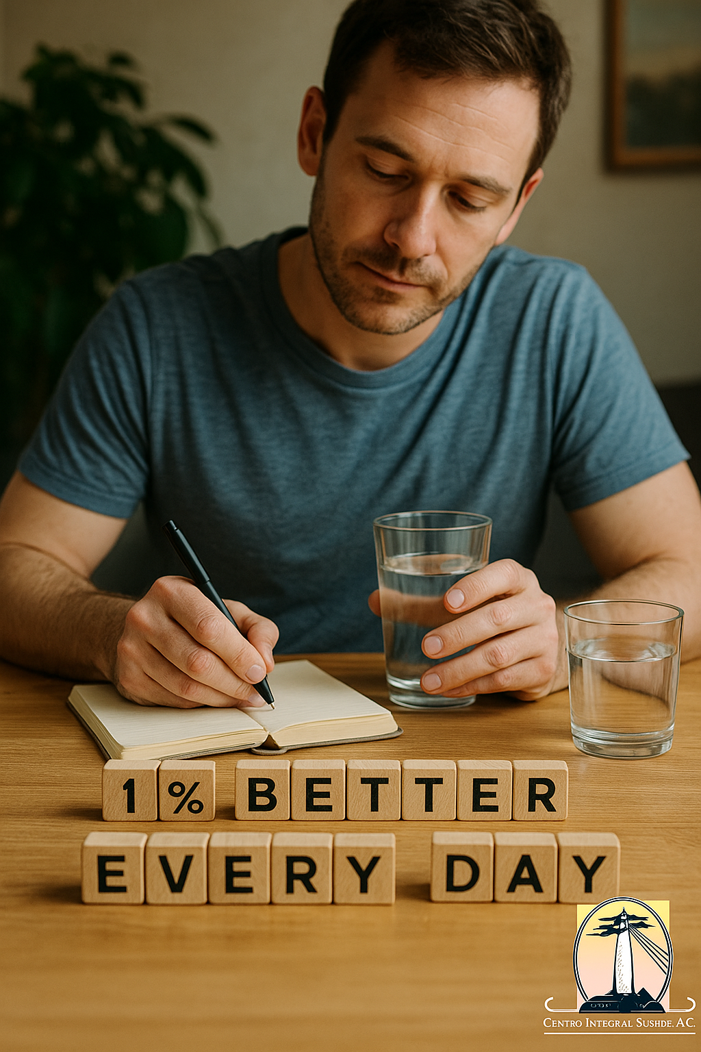 Persona creando hábitos positivos para su bienestar emocional