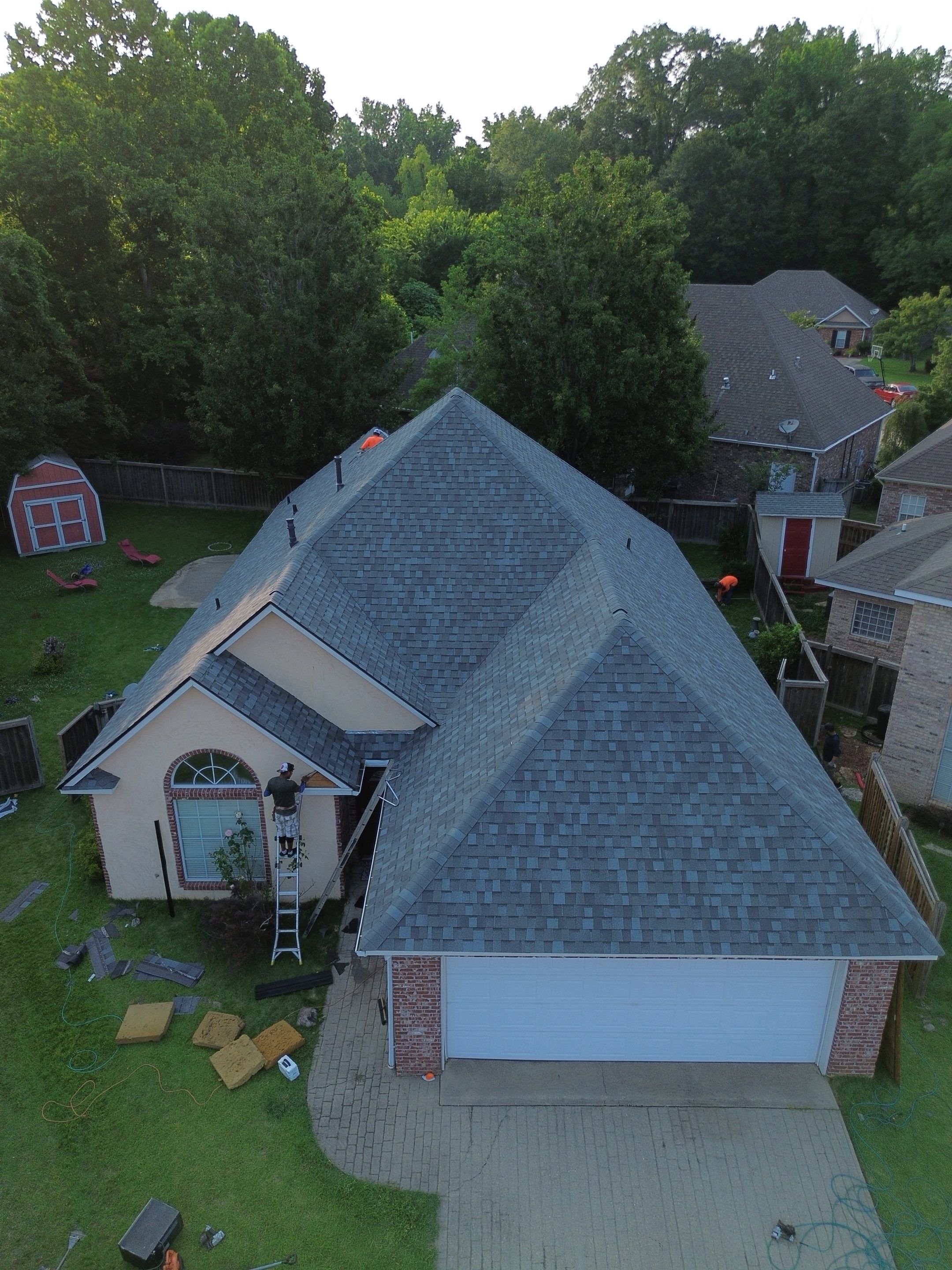 House with dormer and skylights