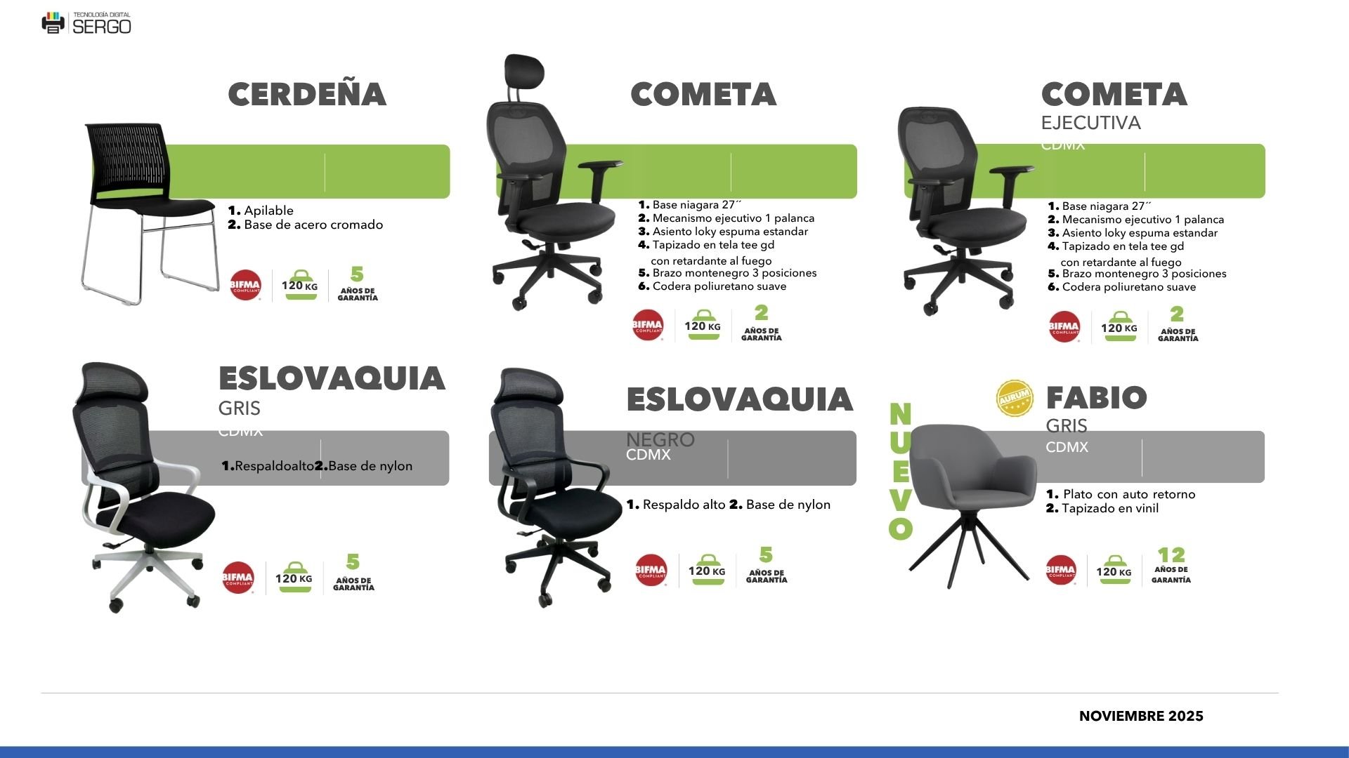 Catálogo de sillas de oficina 3