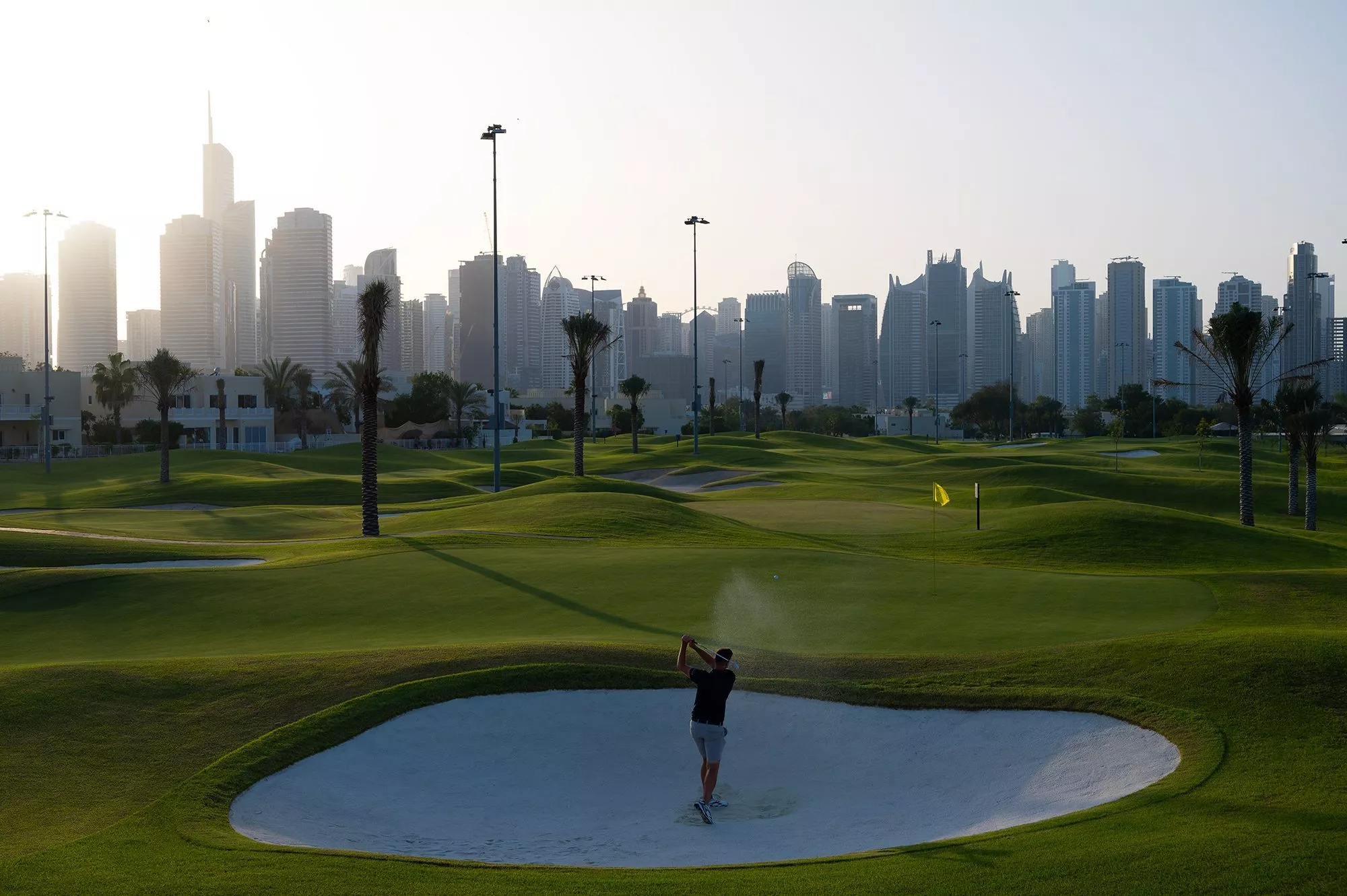 Par 3 Chipping Green at Montgomerie Golf Club Dubai