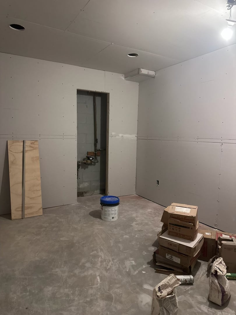 Basement construction progress