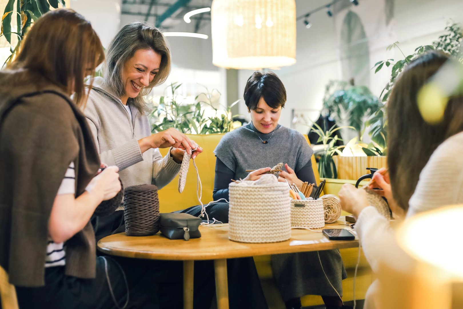 Women learning together at workshop