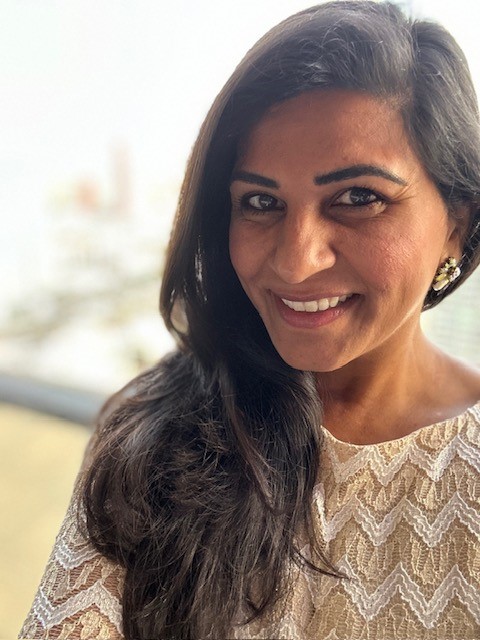 Sonal in professional attire, ready to inspire audiences with her expertise in growth, learning, and career reinvention