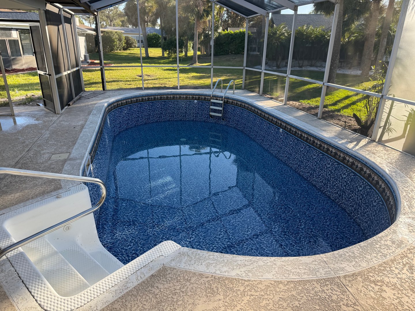 Pool after vinyl liner replacement