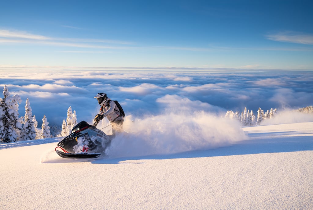 Snowmobile boost pro riding
