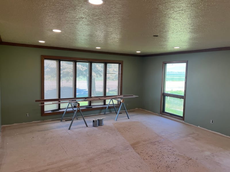 Interior home renovation with professional painting