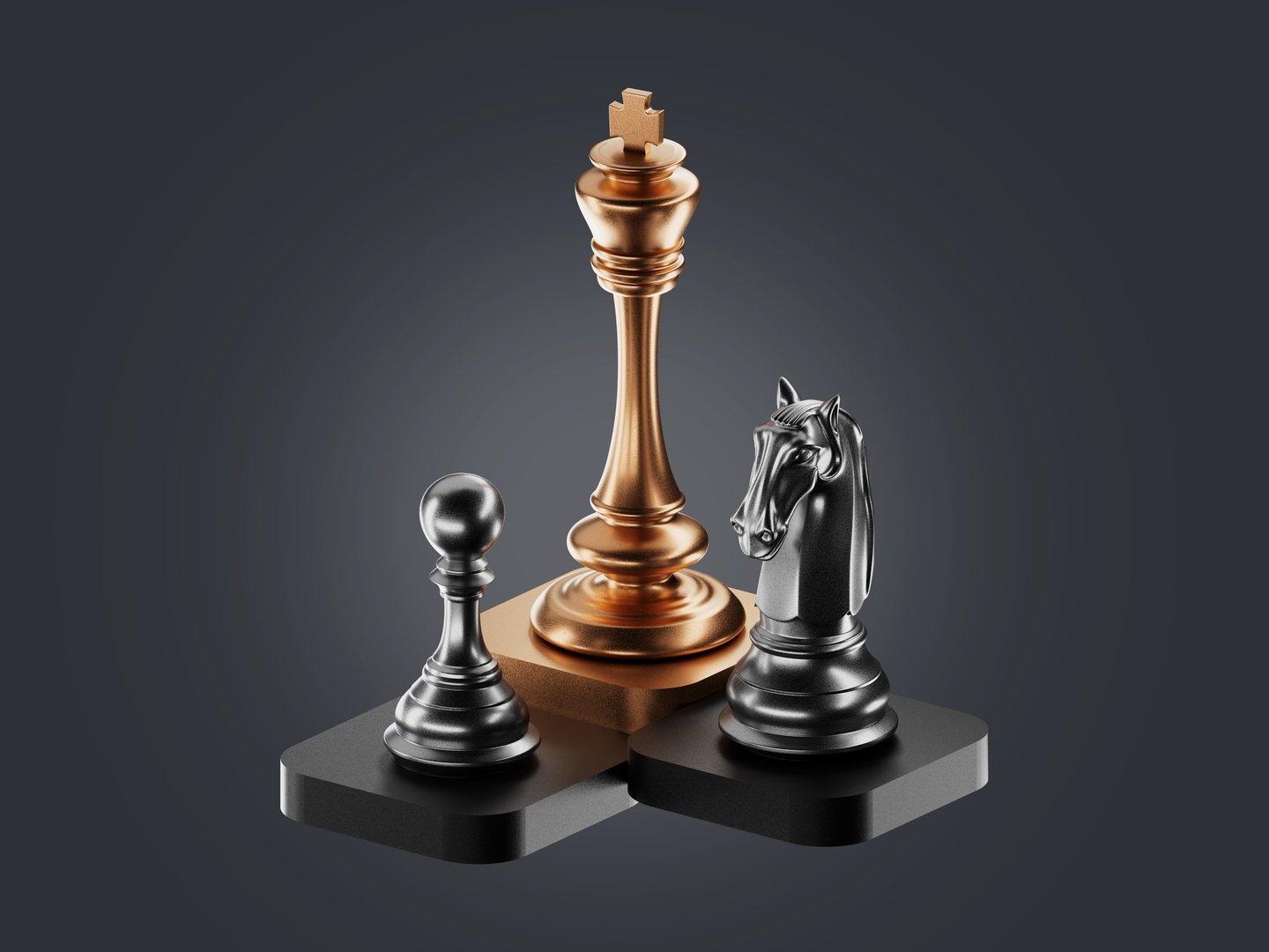 Royalty Chess Academy logo featuring golden chess pieces symbolizing strategy and intelligence
