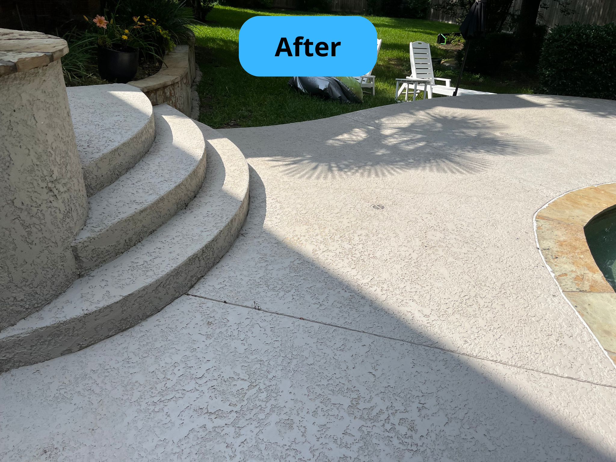 After pressure washing