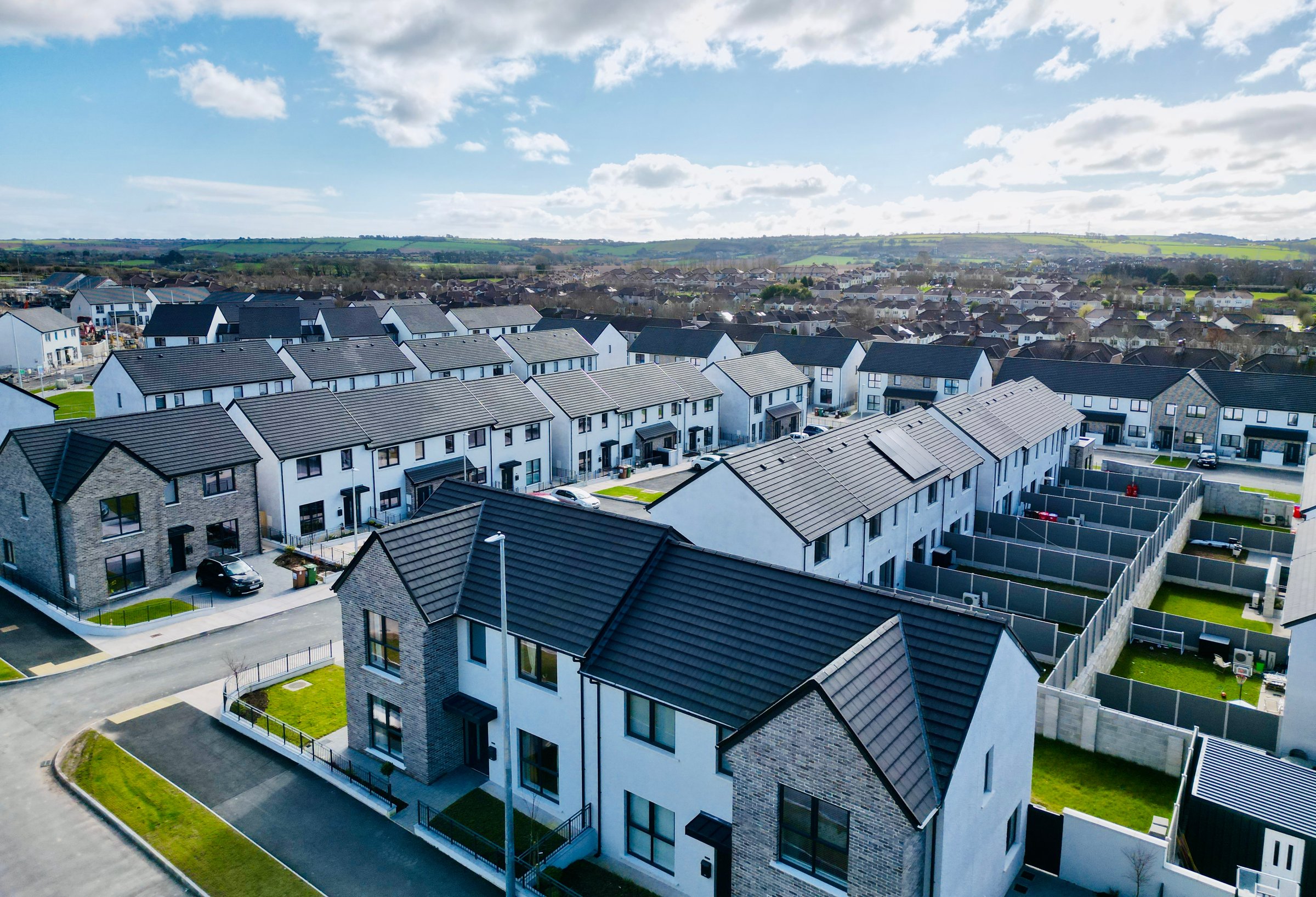 Newly built houses in Cork Ireland