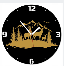 Zegar lasy góry jelenie