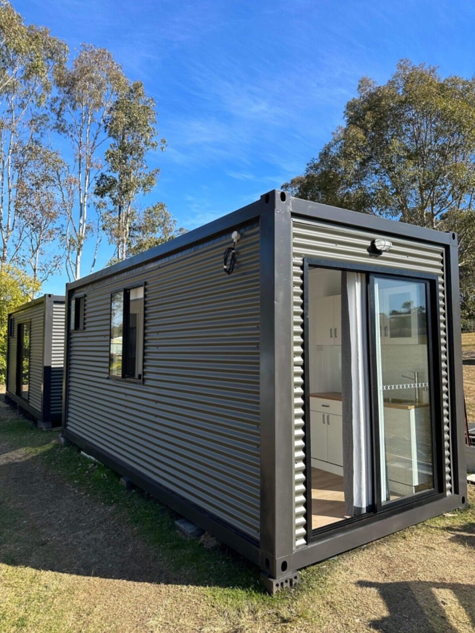 Modern converted shipping container office unit